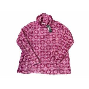Kim Rogers Women’s Large Petite Sweatshirt Pink‎ Cowl Neck Lightweight NWT